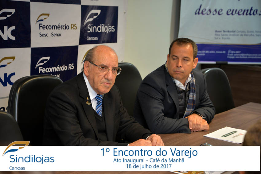 Presidente do Sindilojas Canoas faz a saudação aos convidados