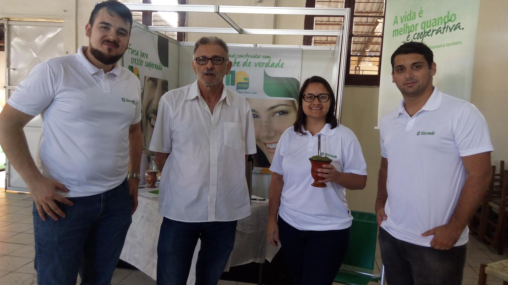 O banco Sicredi marcou presença